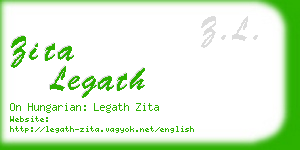 zita legath business card